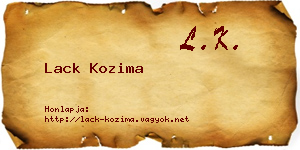 Lack Kozima névjegykártya